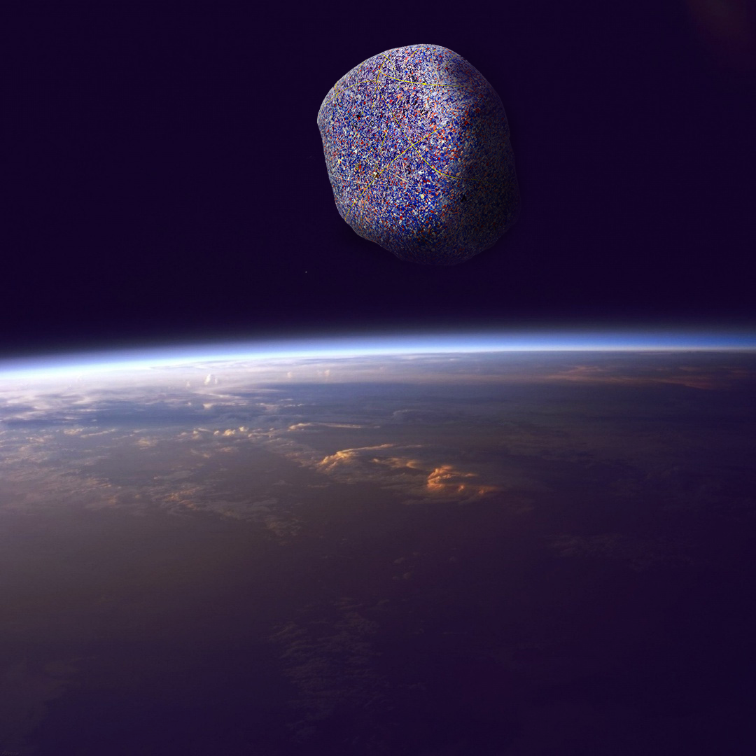 Cosmic Stone in Orbit